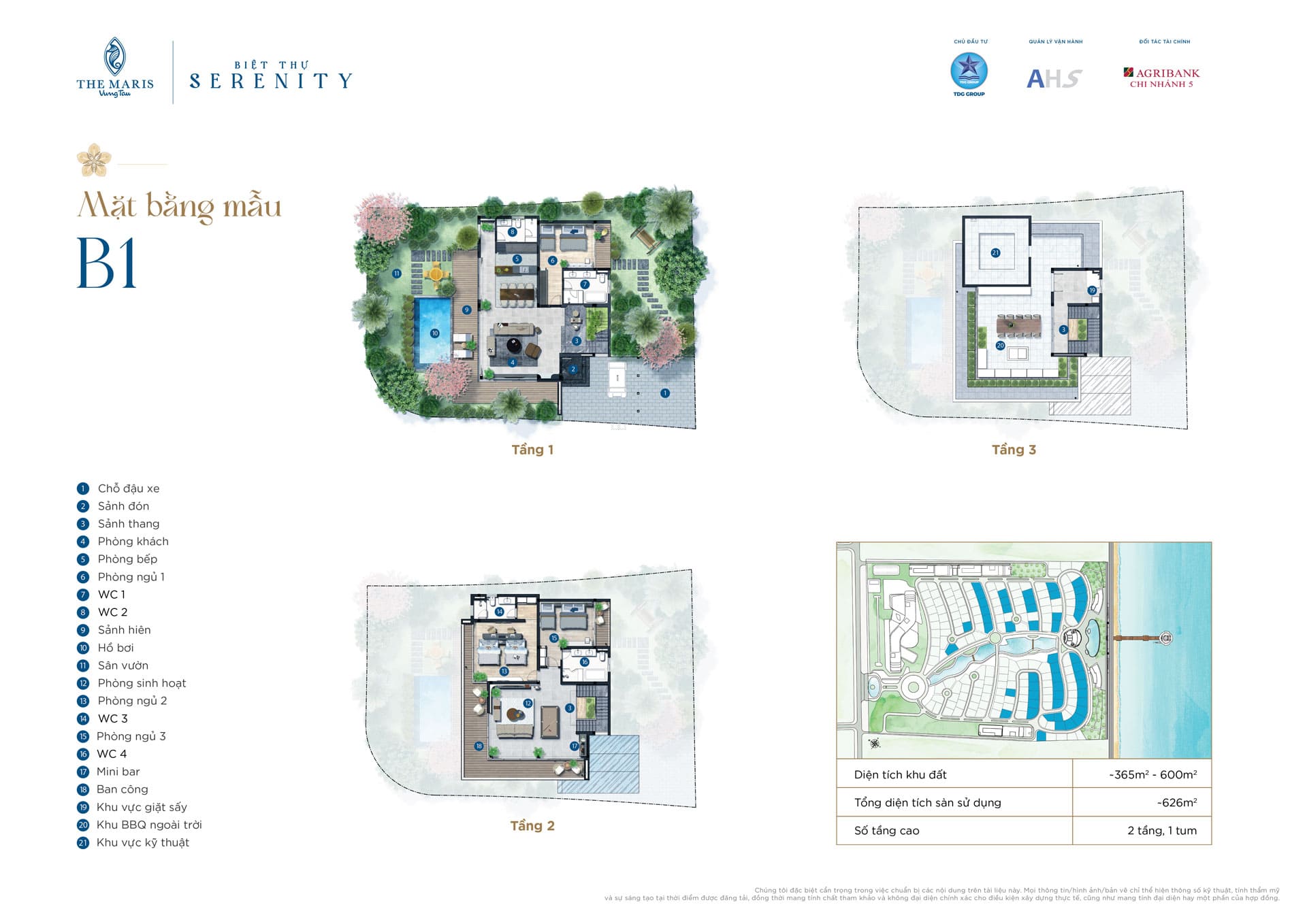 Layout-thiet-ke-biet-thu-the-maris-mau-B1-co-dien-tich-365m2-600m2 Phối cảnh thiết kế mẫu B1 Grand Villa The Maris Vũng Tàu có diện tích đất 360m2-600m2