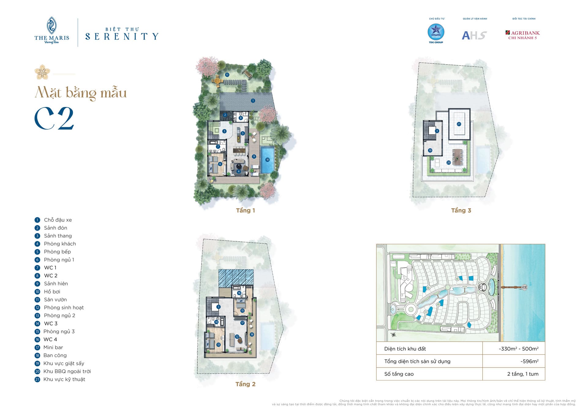 Layout-thiet-ke-biet-thu-the-maris-mau-C2-co-dien-tich-330m2-596m2 Phối cảnh thiết kế mẫu Premium Villa The Maris Vũng Tàu có diện tích đất 350m2-500m2